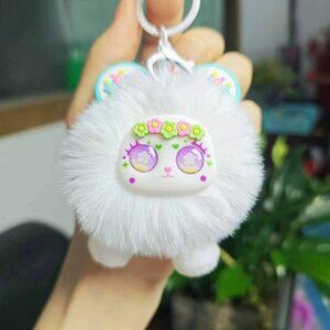 Cute plush flower sea amusement park bear plush bag charm